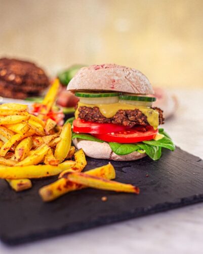 Vegetarische hamburger maken